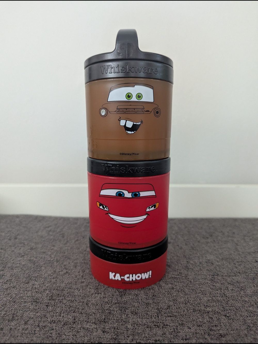 Whiskware Disney Pixar Stackable Snack Cups – Red & Brown